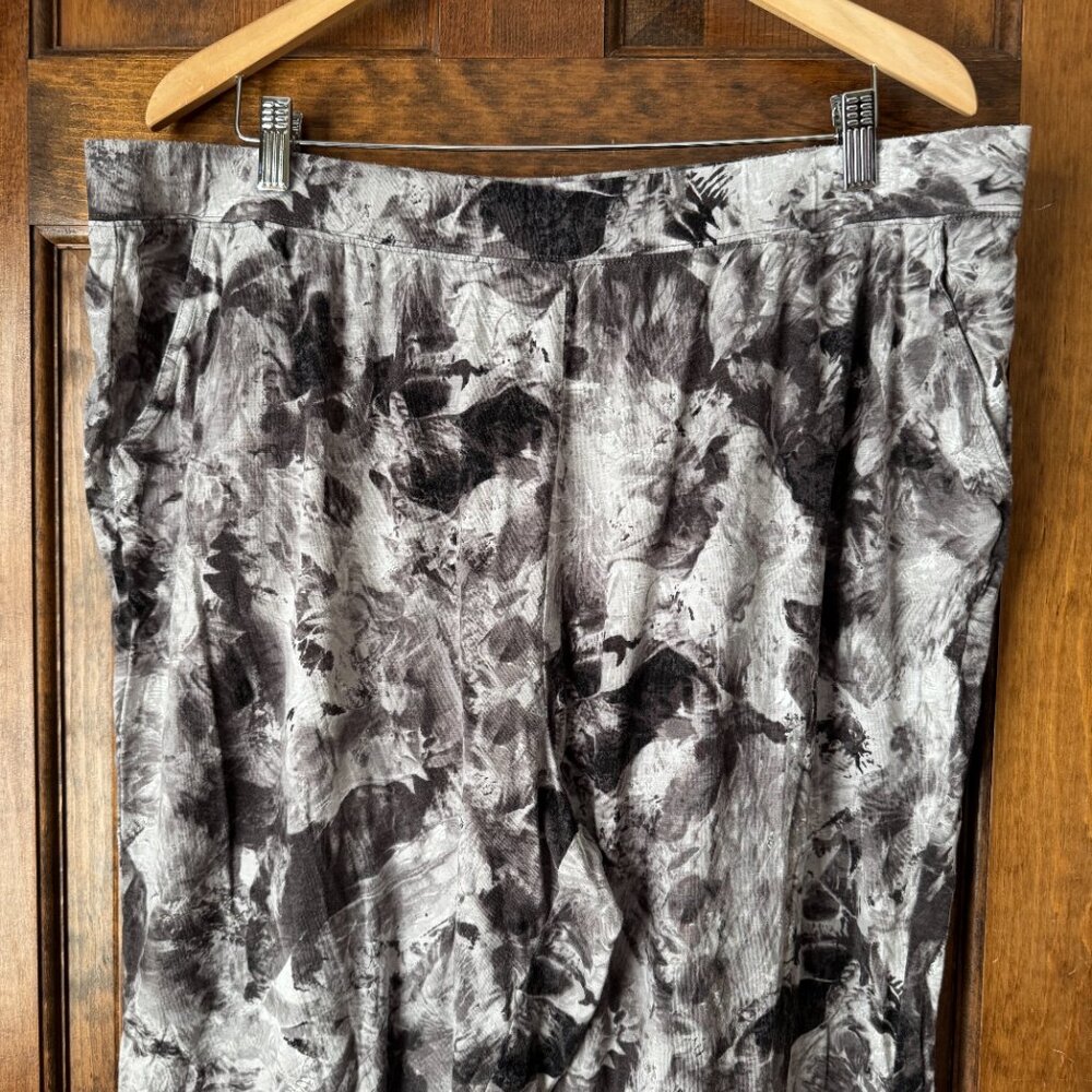 Belle by Kim Gravel Beach Black/Gray/White Pull-On Beach Pants Size 1X - Picture 3 of 11